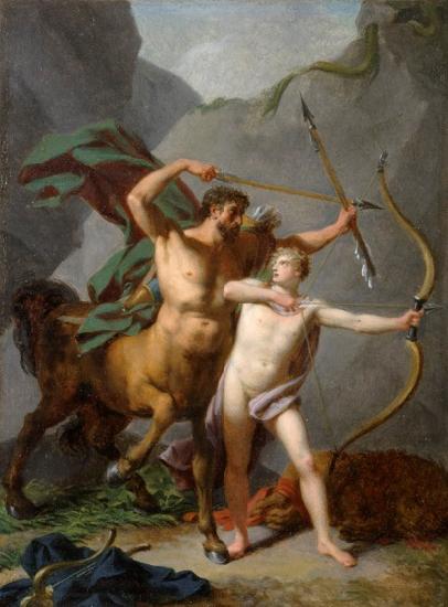 Baron Jean-Baptiste Regnault L'education d'Achille par le centaure Chiron